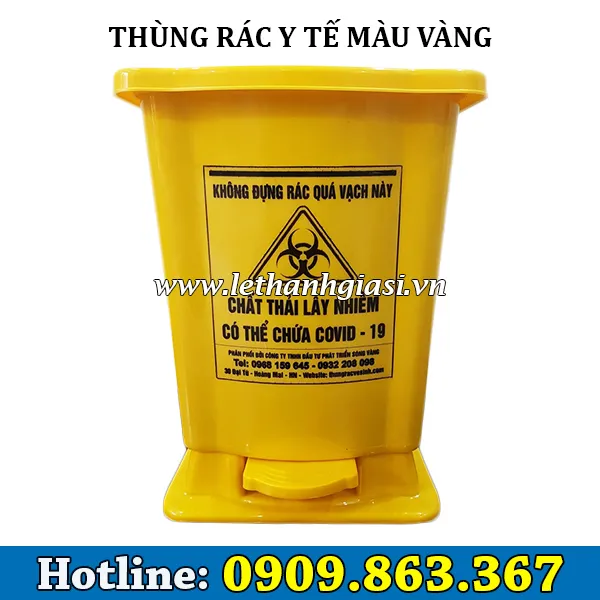 THÙNG ĐỰNG RÁC Y TẾ MÀU VÀNG