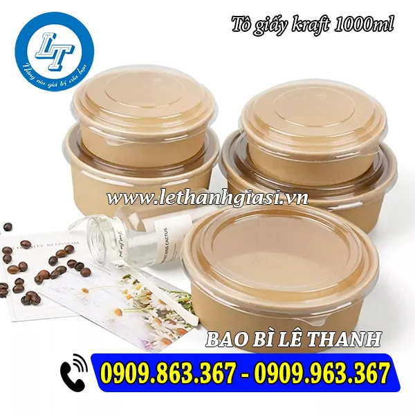 TÔ GIẤY KRAFT 1000ML