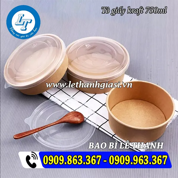 TÔ GIẤY KRAFT 750ML