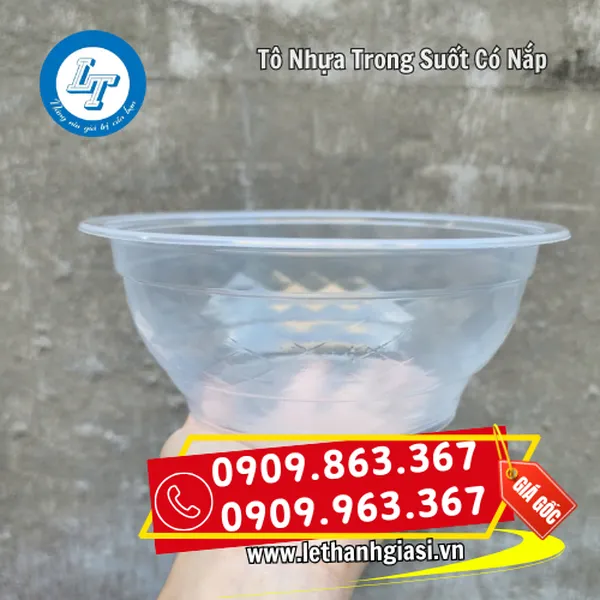 TÔ NHỰA TRONG SUỐT CÓ NẮP