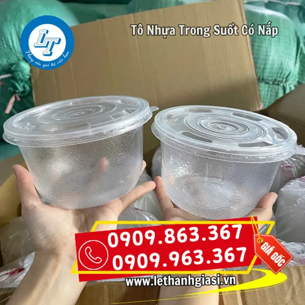 TÔ NHỰA TRONG SUỐT CÓ NẮP