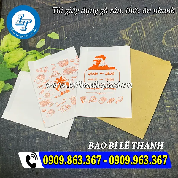 TÚI GIẤY ĐỰNG GÀ RÁN, THỨC ĂN NHANH
