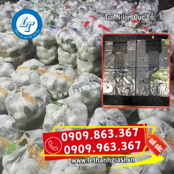 TÚI NILON ĐỤC LỖ ĐỰNG NÔNG SẢN