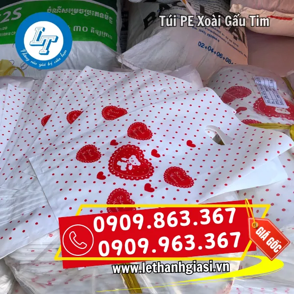 TÚI PE XOÀI GẤU TIM