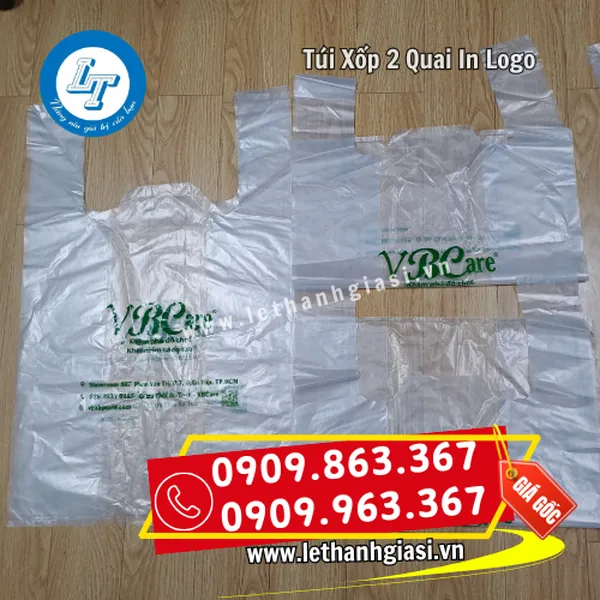 TÚI XỐP 2 QUAI IN LOGO THEO YÊU CẦU