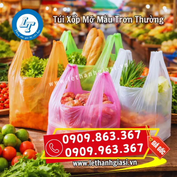 TÚI XỐP MỠ MÀU TRƠN THƯỜNG