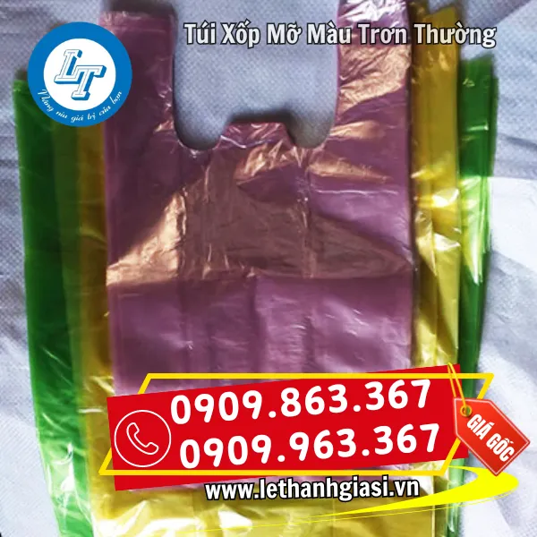TÚI XỐP MỠ MÀU TRƠN THƯỜNG
