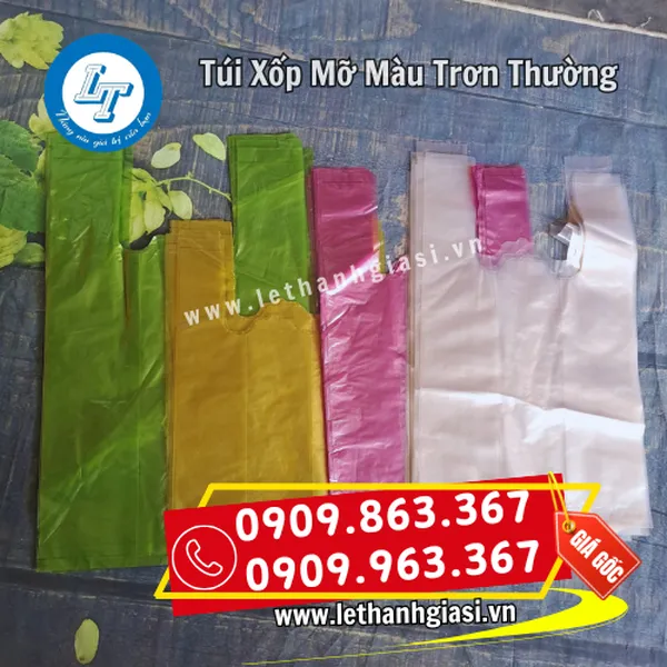 TÚI XỐP MỠ MÀU TRƠN THƯỜNG