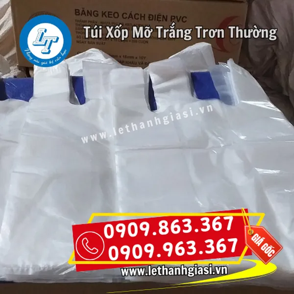 TÚI XỐP MỠ TRẮNG TRƠN THƯỜNG