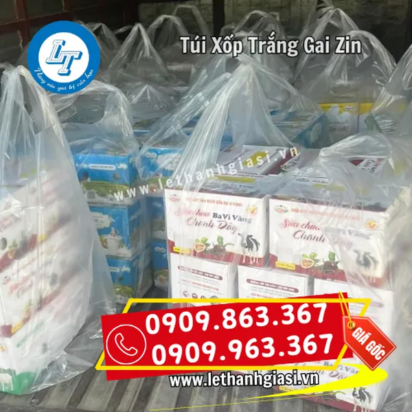 TÚI XỐP TRẮNG GAI ZIN