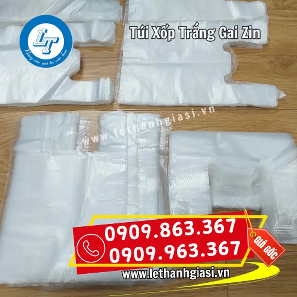 TÚI XỐP TRẮNG GAI ZIN