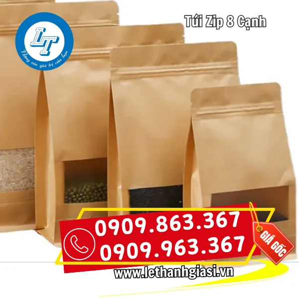 TÚI ZIP 8 CẠNH