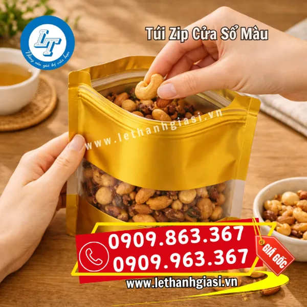 TÚI ZIP CỬA SỔ MÀU