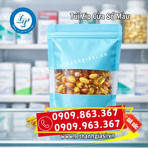 TÚI ZIP CỬA SỔ MÀU