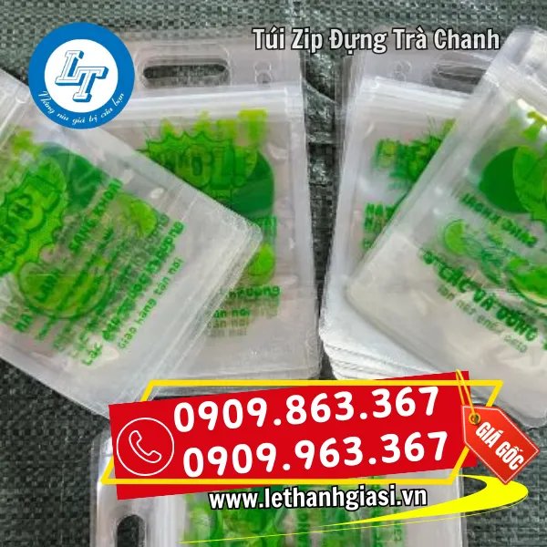 TÚI ZIP ĐỰNG TRÀ CHANH