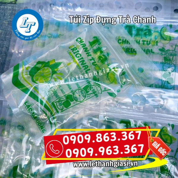 TÚI ZIP ĐỰNG TRÀ CHANH
