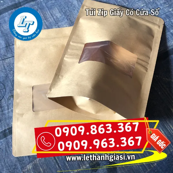 TÚI ZIP GIẤY CÓ CỬA SỔ