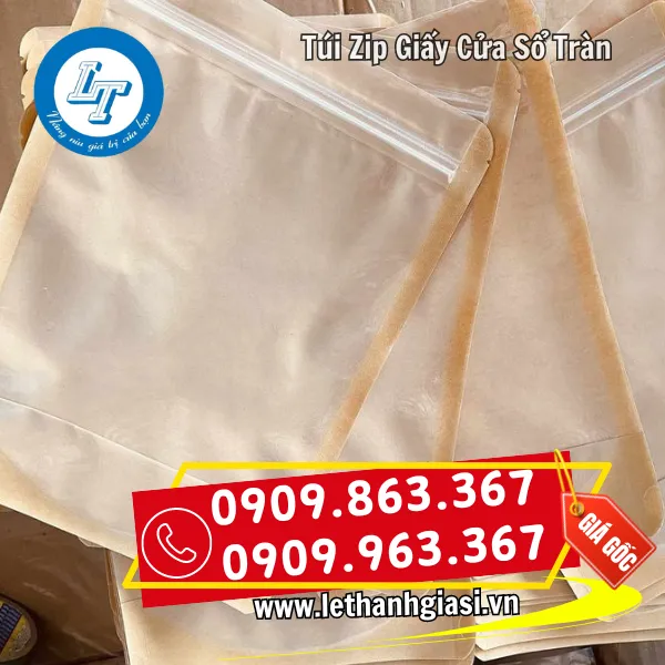 TÚI ZIP GIẤY CỬA SỔ TRÀN