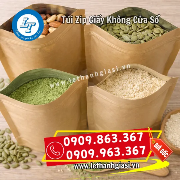 TÚI ZIP GIẤY KHÔNG CỬA SỔ