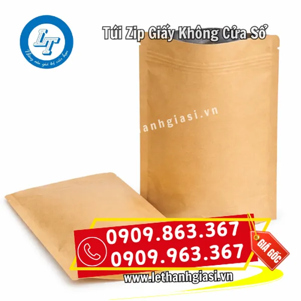 TÚI ZIP GIẤY KHÔNG CỬA SỔ