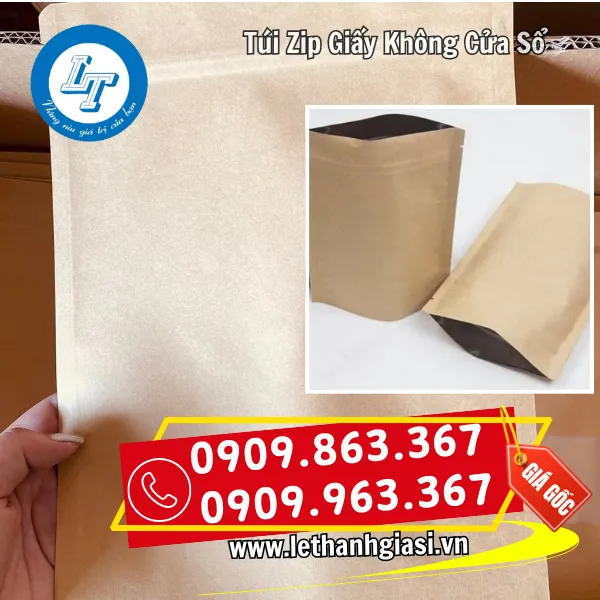 TÚI ZIP GIẤY KHÔNG CỬA SỔ