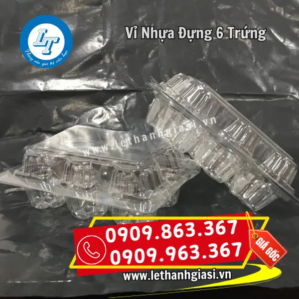 VỈ NHỰA ĐỰNG 6 TRỨNG GÀ VỊT