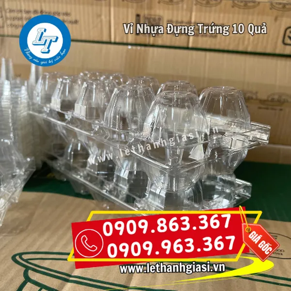 VỈ NHỰA ĐỰNG TRỨNG 10 QUẢ