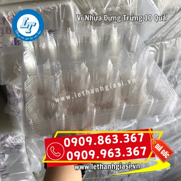 VỈ NHỰA ĐỰNG TRỨNG 10 QUẢ