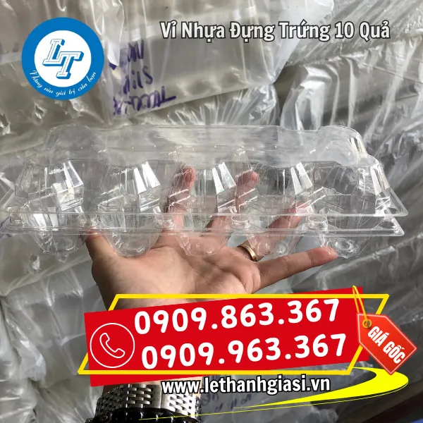 VỈ NHỰA ĐỰNG TRỨNG 10 QUẢ