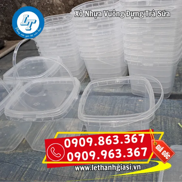 XÔ NHỰA ĐỰNG TRÀ SỮA