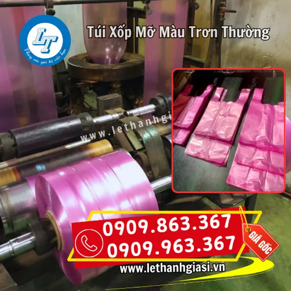 TÚI XỐP MỠ MÀU TRƠN THƯỜNG