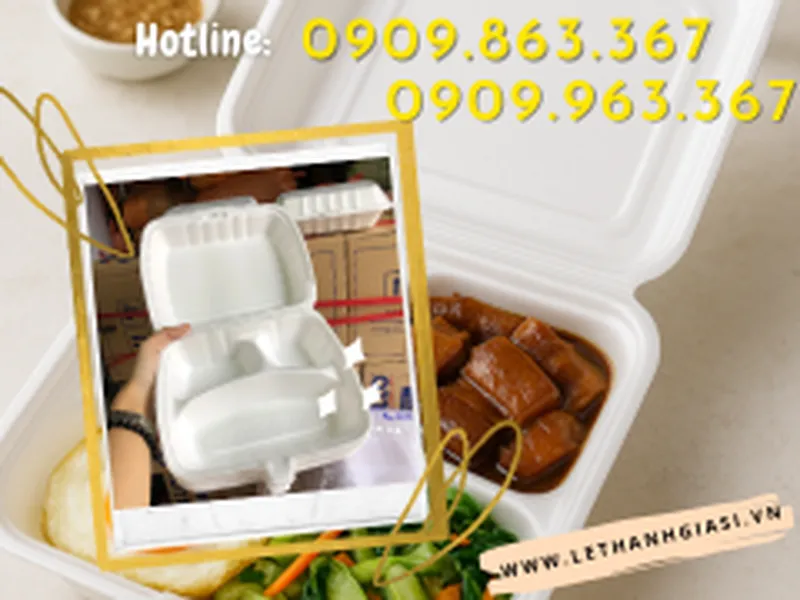 Hộp xốp 3 ngăn giá sỉ sẵn số lượng lớn tại kho