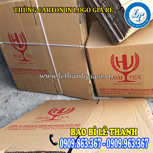 thùng carton in logo thể hiện rõ nét trên bề mặt thùng carton in logo thể hiện rõ nét trên bề mặt