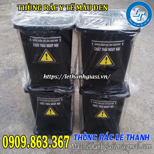 thùng rác y tế 15 lít màu đen thùng rác y tế 15 lít màu đen chứa chất thải gây độc tế bào