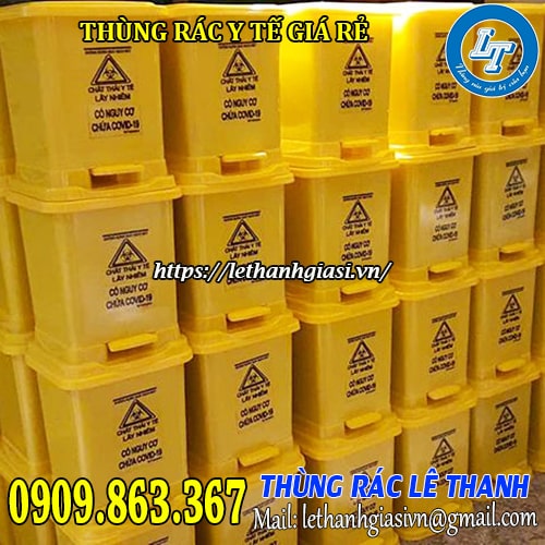 sẵn kho thùng rác y tế giá rẻ lê thanh thùng rác y tế màu vàng giá rẻ sẵn số lượng lớn