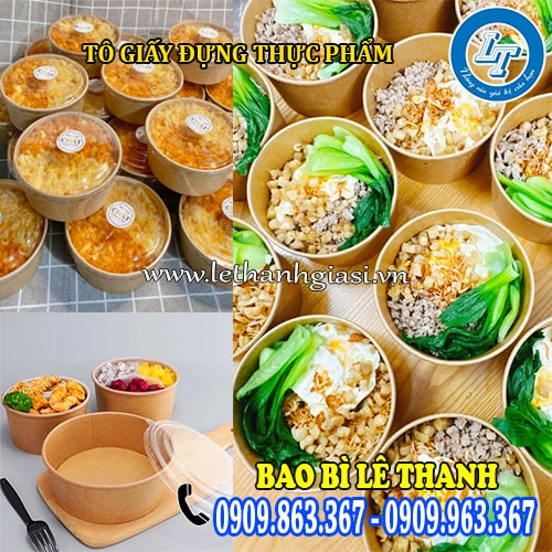 Tô giấy đựng thực phẩm dùng 1 lần an toàn Tô giấy đựng thực phẩm dùng 1 lần an toàn