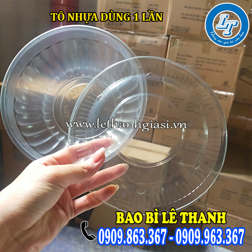 tô nhựa dùng 1 lần giá rẻ kèm nắp đậy tô nhựa dùng 1 lần giá rẻ kèm nắp đậy