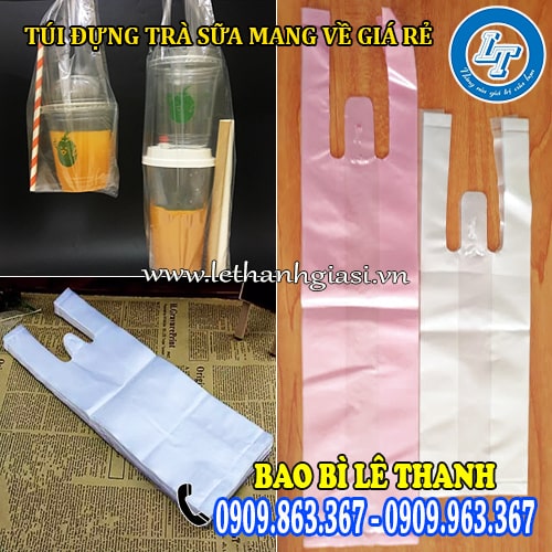 túi 1 ly 2 ly đựng trà sữa mang về túi 1 ly 2 ly đựng trà sữa mang về
