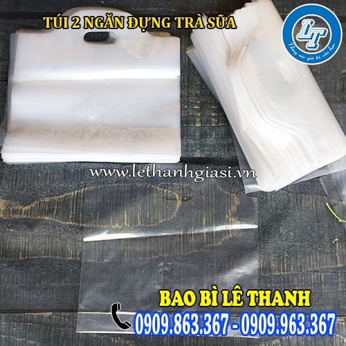 túi 2 ngăn đựng trà sữa mang về túi 2 ngăn đựng trà sữa mang về
