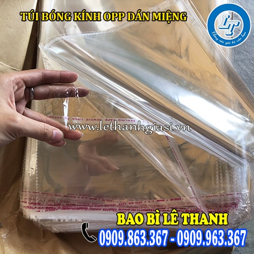 túi bóng kính opp trong suốt có keo dán miệng túi bóng kính opp trong suốt có keo dán miệng