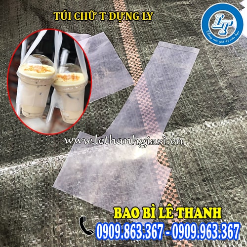 túi chữ t đựng ly kèm ống hút tiện lợi túi chữ t đựng ly kèm ống hút tiện lợi