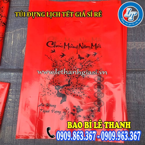 Túi đựng lịch Tết in chữ chúc mừng năm mới Túi đựng lịch Tết in chữ chúc mừng năm mới