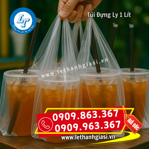 túi đựng ly 1 lít đựng trà tắc túi đựng ly 1 lít đựng trà tắc