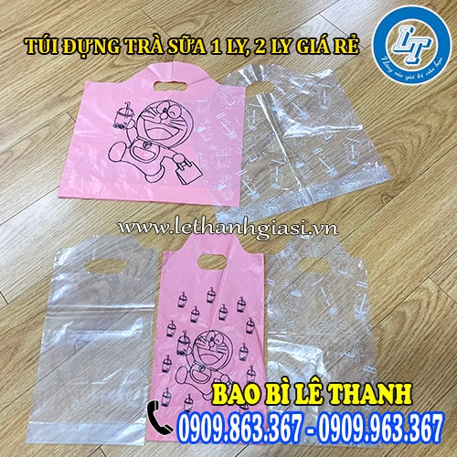 Túi đựng trà sữa 1 ly 2 ly giá sỉ rẻ nhất TPHCM Túi đựng trà sữa 1 ly 2 ly giá sỉ rẻ nhất TPHCM