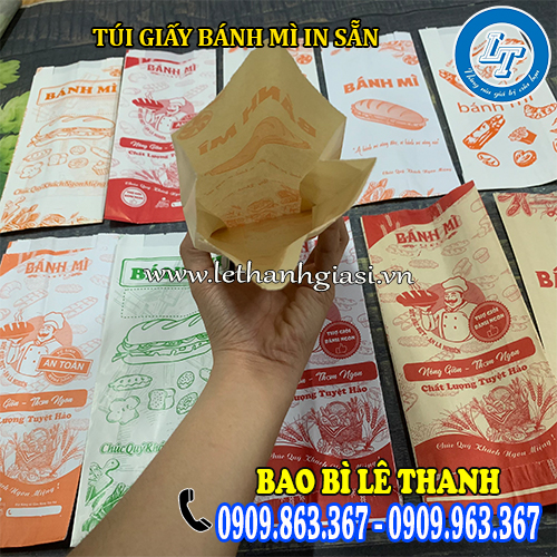 túi giấy bánh mì in sẵn thu hút người mua túi giấy bánh mì in sẵn thu hút người mua