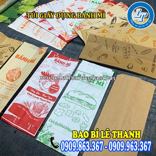 Túi giấy đựng bánh mì giá sỉ rẻ nhất Túi giấy đựng bánh mì giá sỉ rẻ nhất