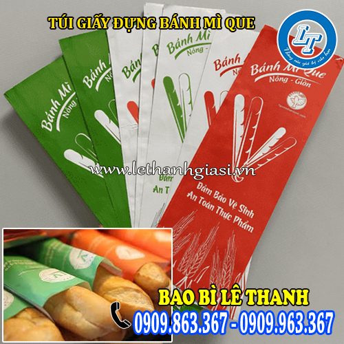 túi giấy đựng bánh mì que túi giấy đựng bánh mì que