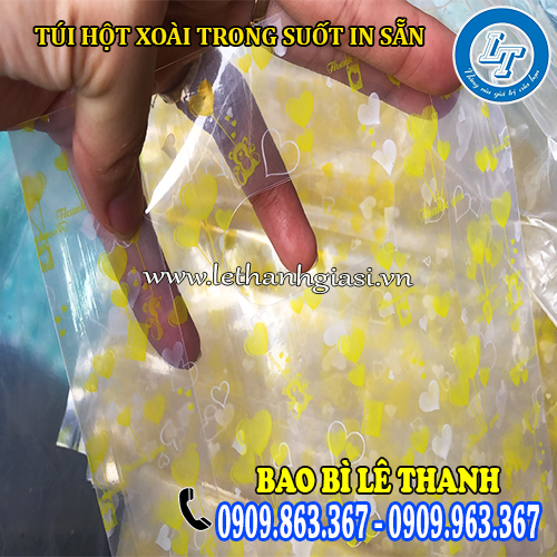 túi hột xoài đựng quà trong suốt in sẵn chất lượng túi hột xoài đựng quà trong suốt in sẵn chất lượng