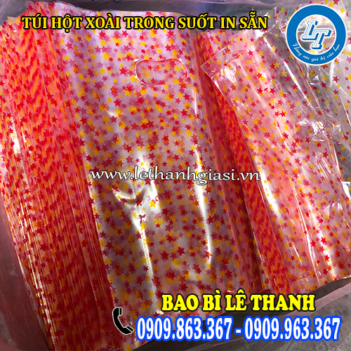 túi hột xoài đựng quà trong suốt in sẵn cuộn 10kg túi hột xoài đựng quà trong suốt in sẵn cuộn 10kg