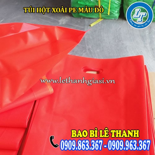 túi hột xoài pe màu đỏ xếp hông tiện lợi túi hột xoài pe màu đỏ xếp hông tiện lợi